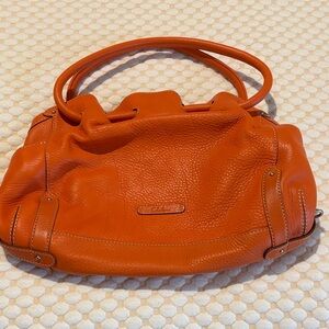 Cole Haan Vibrant Orange Leather Shoulder Bag
